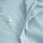 Χαμηλού Κόστους Διακοπές-Ανδρικά Πουκάμισο Πουκάμισο λινό Πουκάμισο Popover Καλοκαιρινό πουκάμισο Πουκάμισο παραλίας Σκέτο Causal Καθημερινά Μαύρο Λευκό Ουρανί Γκρίζο Κοντομάνικο Όρθιος Γιακάς Καλοκαίρι Ανοιξη καλοκαίρι Ρούχα