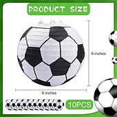 halpa Maailman jalkapallo-ottelu 2026-10-osainen jalkapallopaperilyhtyjuhlakoristeet, vuoden 2026 jalkapallo-ottelun teema, sisätiloissa roikkuva pöydän keskipiste, syntymäpäiväjuhlien koristeet