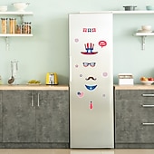  Magnetiske kjøleskapsklistremerker til uavhengighetsdagen i USA, bilklistremerker, høytidsdekorasjoner, vanntette veggklistremerker med tegneseriemotiv