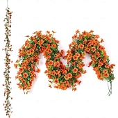 economico Fiore finti-Ghirlanda di fiori artificiali edera, confezione da 4 decorazioni da 1,8 m resistenti ai raggi UV, finte margherite rampicanti in seta, fiori appesi per casa, giardino, matrimonio, decorazioni
