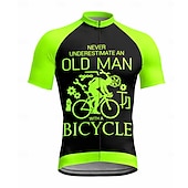 economico Maglie da uomo-Per uomo Maglia da Ciclismo Grafico Geometrico Lettere &amp; Numeri Manica Corta Bicicletta Maglietta Top con 3 tasche posteriori Resistente ai Raggi UV Asciugatura Rapida Cerniera Frontale Strisce