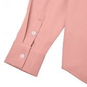 economico Camicie casual eleganti da uomo-Per uomo Camicia Camicia a nido d'ape Tessuto Camicia casual Camicia con Bottoni Blu Rosa Borgogna Blu marino Manica Lunga Semplice Testurizzato Colletto a Camicia Casuale Quotidiano Tasca Frontale