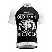 economico Maglie da uomo-Per uomo Maglia da Ciclismo Grafico Geometrico Lettere &amp; Numeri Manica Corta Bicicletta Maglietta Top con 3 tasche posteriori Resistente ai Raggi UV Asciugatura Rapida Cerniera Frontale Strisce