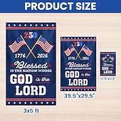 Χαμηλού Κόστους 250η επέτειος-250ή επέτειος ηπα αμερική χρόνια επέτειος σημαία 1776-2026 πατριωτικό ευλογημένο έθνος ανεξαρτησία αναμνηστικό πανό