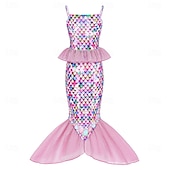  sereia Princesa sereia Vestidos Fantasia de festa temática Fantasias for Para Meninas Crianças Carnaval Baile de Máscaras Festa Feriado