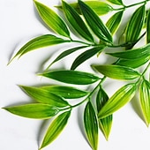 levne Umělé rostliny a zeleň-4 ks umělých závěsných rostlin, umělé bambusové listy, rostliny, umělé závěsné rostliny na terasu, verandu, venkovní rostliny, dekorace