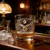 economico 250° Anniversario degli Stati Uniti-Bicchiere da whisky con bandiera e aquila per il 250° anniversario degli Stati Uniti, bottiglia da whisky edizione 1776-2026, 12 once per liquori, regalo patriottico per veterani militari per uomini,