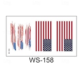 30 ark midlertidige tatoveringer med 4. juli-motiv for barn og voksne, patriotiske tatoveringsklistremerker med USA-flagg til uavhengighetsdagens dekorasjoner og festgaver, vanntett kroppskunst med
