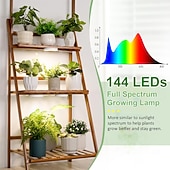 baratos Luz LED Ambiente-Luminária de cultivo LED circular com 1/2/3/4 LEDs, 48 LEDs, temporizador de 3/9/12 horas, 3 modos de cor, brilho ajustável, alimentação USB 5V, ideal para plantas de interior, hidroponia, hortaliças