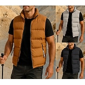 economico Gilet-Per uomo Gilet da escursionismo Gilet imbottito Inverno Autunno All'aperto Calore Termico Antivento Gilet Caccia Pesca Arrampicata Nero Bianco Giallo