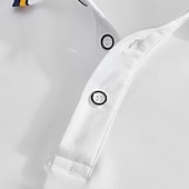 abordables Polo clásico para hombre-Hombre Camiseta de golf Camisetas polo piqué Casual Negocio Cuello polo acanalado Manga Corta Moda Básico Color sólido Plano Botones Verano Primavera Primavera &amp; Otoño Ajuste regular Azul cielo