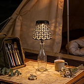 baratos Luzes de paisagem-1 unidade de luminária solar LED para rolha de garrafa, luminária para garrafa de vinho, luz embutida para sala de estar, sala de jantar, bar, camping, decoração de mesa, luz de projeção vazada