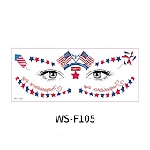  40 ورقة من ملصقات وشم مكياج يوم الاستقلال، علم الولايات المتحدة، ملصقات مكياج الوجه لحفلات اليوم الوطني