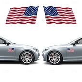  Autocollant magnétique réfléchissant drapeau de l'indépendance américaine pour voiture, réfrigérateur, porte, décoration de Noël à faire soi-même
