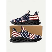  Verenigde Staten 250e Verjaardag Heren America Atletische Sneakers - USA Vlag Print Lichtgewicht Hardloopschoenen Gevoerde Zool Patriottische Trainers voor 4e Juli Vieringen Parades