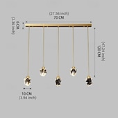 billige Klyngedesign-3-Light 5-Light 7-Light 10 cm Mulighet for demping Enkelt design Anheng Lys Krystall galvanisert Moderne Nordisk stil 85-265V