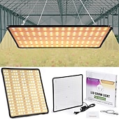 זול נורות גידול צמחים-לוח קוונטי led ספקטרום מלא לגידול צמחים לחממה &amp;סוקולנטים, פריחה בתוך הבית &amp;הידרופוני, תקע האיחוד האירופי/ארה"ב/בריטניה/אוסטרליה, בהירות מתכווננת, יעיל באנרגיה