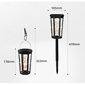  Lampes solaires de jardin étanches, allumage/extinction automatique, éclairage décoratif LED pour allée, terrasse, cour, pelouse, allée, piscine