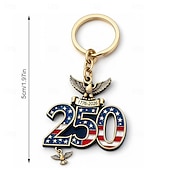 economico 250° Anniversario degli Stati Uniti-Portachiavi da 10 pezzi per il 250° anniversario degli Stati Uniti, portachiavi con bandiera americana del corpo dei Marines 1776-2026, regali per veterani per cittadini statunitensi, decorazioni