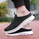 voordelige Herenklompen &amp; instappers-Marineblauwe instapsneakers van mesh voor heren – lichtgewicht, ademende wandelschoenen voor dagelijks gebruik.