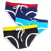 economico Costumi da bagno &amp; Pantaloni da surf-Per uomo Costume da bagno Costume da Bagno Slip mare Tinta unita Coulisse Asciugatura Rapida Elastico Traspirante Pantaloni Surf Sport Acquatici Nuoto Estate