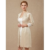 رخيصةأون يلف الأم-كم طويل معاطف / جواكيت دانتيل / ساتان زفاف / حفل / مساء مشد نسائي مع دانتيل / زينة / زر