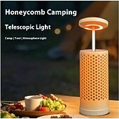 levne Camping Lights &amp;amp; Lucerny-Venkovní LED ambientní kempingové světlo, nastavitelná teplá stanová svítilna, přenosná nouzová lampa nabíjecí baterií typu C pro turistiku, párty a vánoční dárek