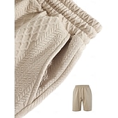 economico Pantaloncini casual-Per uomo Shorts Pantaloncini casual Jacquard Testurizzato Semplice Comodità Traspirante Lunghezza al ginocchio Casuale All'aperto Spiaggia Vacanza Moda Blu marino Grigio chiaro Micro-elastico