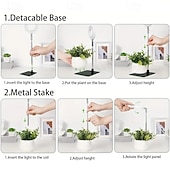 economico Lampade per coltivazione indoor-Lampada telescopica a LED per la crescita delle piante, anello d'angelo a spettro completo, rosso &amp;luce blu per piante grasse e fiori, dimmerabile, timer, luce integrativa per piante da interno,