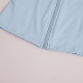 billiga Löparjackor-Dam Solid färg Joggingjacka Utomhusjacka Sportjacka Sommar Vår Höst Blixtlås i fullängd Smal Långärmad Snabb tork Lättvikt Elastisk Andningsfunktion Gym Löpning Träning Blå Rodnande Rosa Purpur