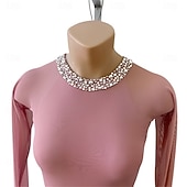 economico Abiti da Pattinaggio Artistico-Abito da pattinaggio artistico Per donna Pattinaggio sul ghiaccio Vestito Nero Rosa Patchwork Schiena aperta Elasticizzato Allenamento Competizione Vestiti da pattinaggio sul ghiaccio Classico