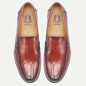 Недорогие Кожаные лоферы премиум-класса-Мужские коричневые лоферы из высококачественной кожи, удобные и стильные, идеально подходят как для повседневной носки, так и для торжественных случаев.