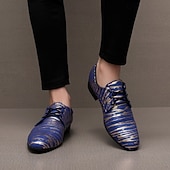 Недорогие Дерби туфли-Мужские туфли из искусственной кожи в красно-золотую полоску – стильная формальная обувь для свадеб и деловых мероприятий.