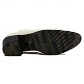 baratos Sapatos Oxford-Sapatos sociais masculinos Oxford brancos em couro sintético, com design elegante de amarrar, ideais para casamentos e eventos formais.