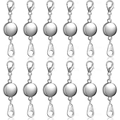 levne umění, řemesla a šití-Balení 12 magnetických zapínání a sponek na náhrdelníky. Prodlužovač šperků na náhrdelník se silným magnetem. Magnetická spona na náhrdelník pro výrobu šperků, náhrdelníků a náramků. Zlaté a stříbrné