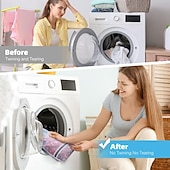 お買い得  ランドリーバッグ＆洗濯物入れ-デリケートな衣類用のハニカムメッシュランドリーバッグ6個パック - ブラジャー、ランジェリー、靴下、ベビー服用の12x16インチミディアム洗濯バッグ - ジッパー開閉でデリケートな衣類を優しく洗います。