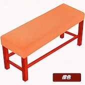 abordables Funda para silla de comedor-Funda elástica para banco, funda larga elástica para comedor, extremo de cama, banco de piano, entrada, banco para zapatos