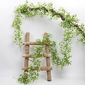 economico Piante e Verde Artificiale-Confezione da 2 fiori artificiali di gypsophila, finti fiori di plastica da appendere, da 5,7 piedi, per arco nuziale, decorazioni per la casa &amp;copertura del tubo del condizionatore d'aria
