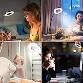 preiswerte Leselampen-1 LED-Klemmleuchte, 48 LEDs, 3 Farbmodi, Helligkeit einstellbar, flimmerfrei, augenschonend, 5V USB-Stromversorgung, geeignet für Arbeitszimmer, Büro, Nachttisch, Live-Stream-Beleuchtung