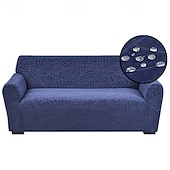 abordables Housse de canapé-Housse de canapé imperméable en jacquard de luxe, extensible et intégrale, avec élastique, anti-griffures de chat et anti-poussière.