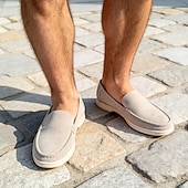 economico Mocassini casual-scarpe casual slip-on da uomo, tomaia in pelle scamosciata comoda, facili da indossare, perfette per la spiaggia, il resort e lo stile delle vacanze