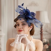 economico Fascinatori &amp; Cappelli-Derby affascinante Gentildonna Floreale Costume Per donna Mascherata Ricevimento di matrimonio Ascot Festival delle corse di cavalli Adulti Copricapo