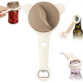 cheap Openers-4 in 1 Multi-Purpose Jar Opener, 1Pc/2Pcs Adjustable Stainless Steel Jar Opener, Multi-Functional Retractable Jar &amp; Bottle Openers, Multi Size Lid Tool for Jars Cans Wine Bottles, Home Kitchen Helper
