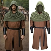 preiswerte Outfits-Mittelalterlich Renaissance Ausgefallene Kostüme Armschützer Tunika Krieger Wikinger Kostüm Herren Halloween Karneval Leistung LARP Renaissance-Messe Erwachsene Kostüm
