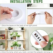 baratos Luz LED Ambiente-Luminária de cultivo LED circular com 1/2/3/4 LEDs, 48 LEDs, temporizador de 3/9/12 horas, 3 modos de cor, brilho ajustável, alimentação USB 5V, ideal para plantas de interior, hidroponia, hortaliças