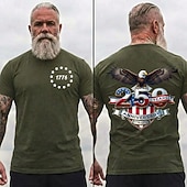  4. července 2026 250. vzpomínkový den pánské 3D tisk US vlajka crew neck tričko s krátkým rukávem každodenní městské
