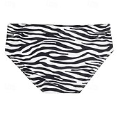 ieftine Costume de baie și pantaloni scurți de plajă-Bărbați Pantaloni Scurți de Înot Boxeri înot Slipi înot Dungi de Zebră Cordon Uscare rapidă Elastic Respirabil Costume de Baie Pantaloni Surfing Sporturi Acvatice  Înot Vară