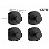  4 Pack Suction Cup Hooks for Shower, Wreaths, Towels, Robes, Loofah, No-Drill Removable Bathroom Hooks for Mountable on Bathroom Walls, Kitchen, Glass, Mirrors, Tile, Smooth Non-Porous Surfaces