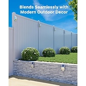 abordables Aplique de pared para exterior-Luces solares de acero inoxidable para cercas, para exteriores, impermeables, con sensor de movimiento, para postes de patio, terrazas, porches, barandillas de escaleras, muelles, portones, pasarelas,