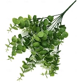 cheap Artificial Plants &amp; Greenery-4 pcs Eucalyptus Stems Decor Artificial Eucalyptus Leaves Faux Eucalyptus Stems Real Touch Fake Greenery Branches for Wedding Flower Bouquet Centerpiece Home Office Decoration